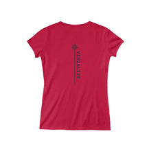 Load image into Gallery viewer, Women&#39;s Baby Rib Short Sleeve V-Neck Tee - Visualize Apparel
