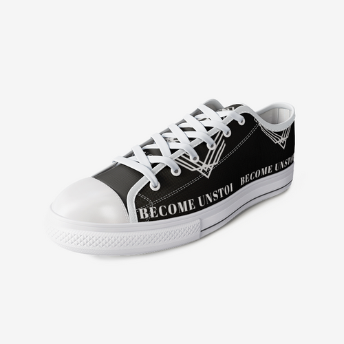 Unisex Low Top Canvas Shoes (Become Unstoppable) - Visualize Apparel