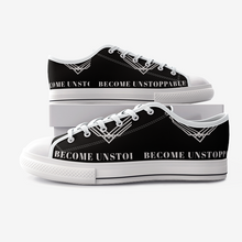 Load image into Gallery viewer, Unisex Low Top Canvas Shoes (Become Unstoppable) - Visualize Apparel