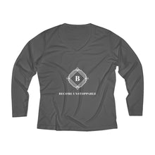 Load image into Gallery viewer, Women&#39;s Long Sleeve Performance V-neck Tee - Visualize Apparel
