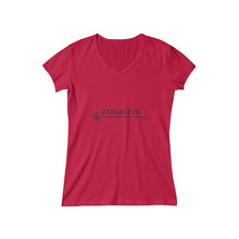 Load image into Gallery viewer, Women&#39;s Baby Rib Short Sleeve V-Neck Tee - Visualize Apparel